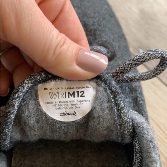 Mens Allbirds Gray Wool Runner Sneakers Athletic Shoes main image 10